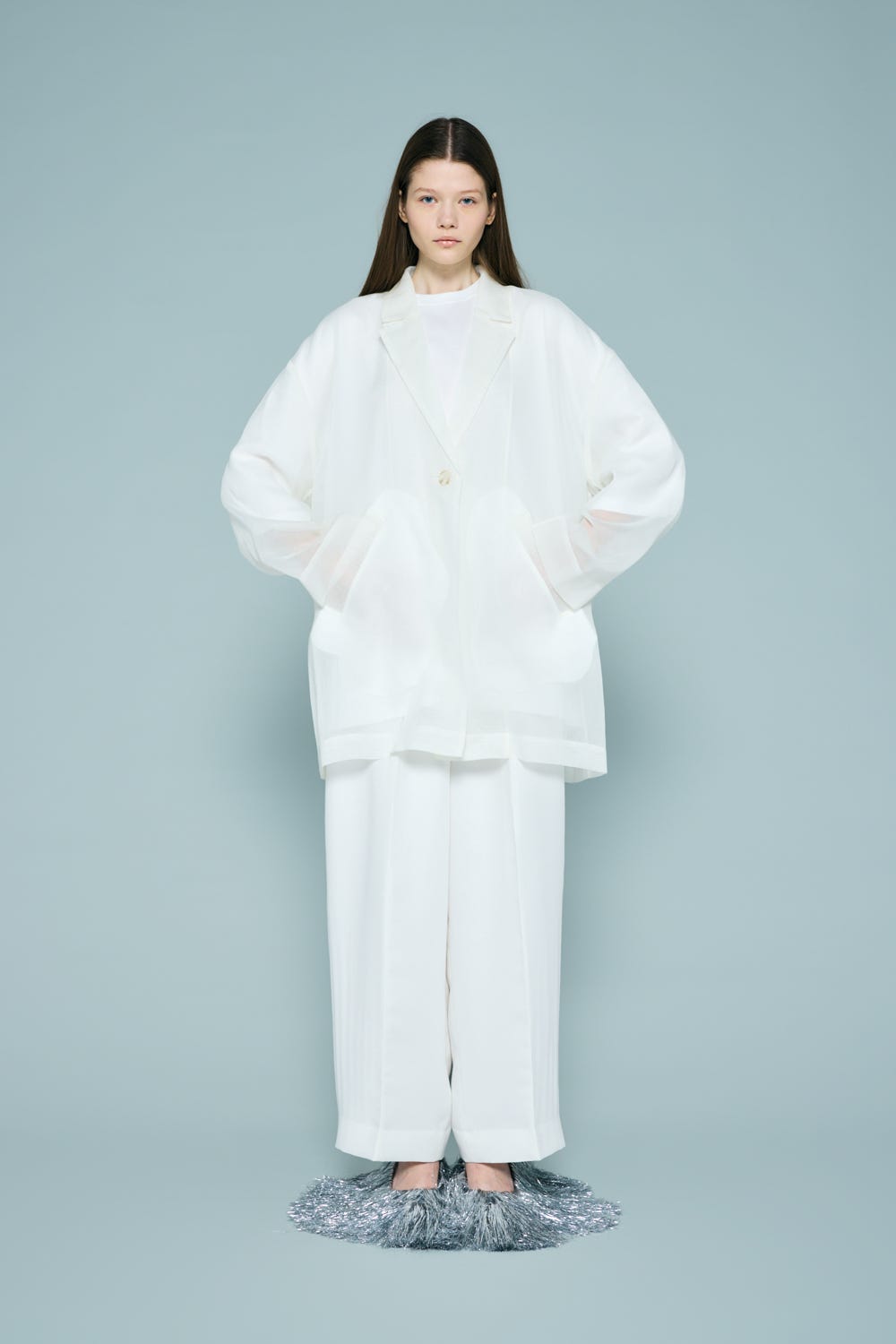 SHERR BIG JACKET WHT 38