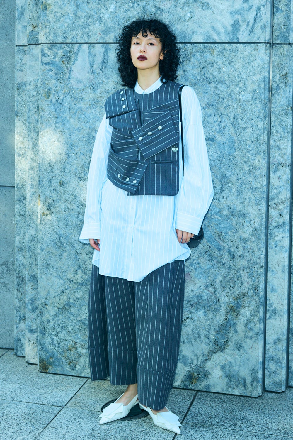 WIDE SAROUEL TROUSERS C.GRY 38