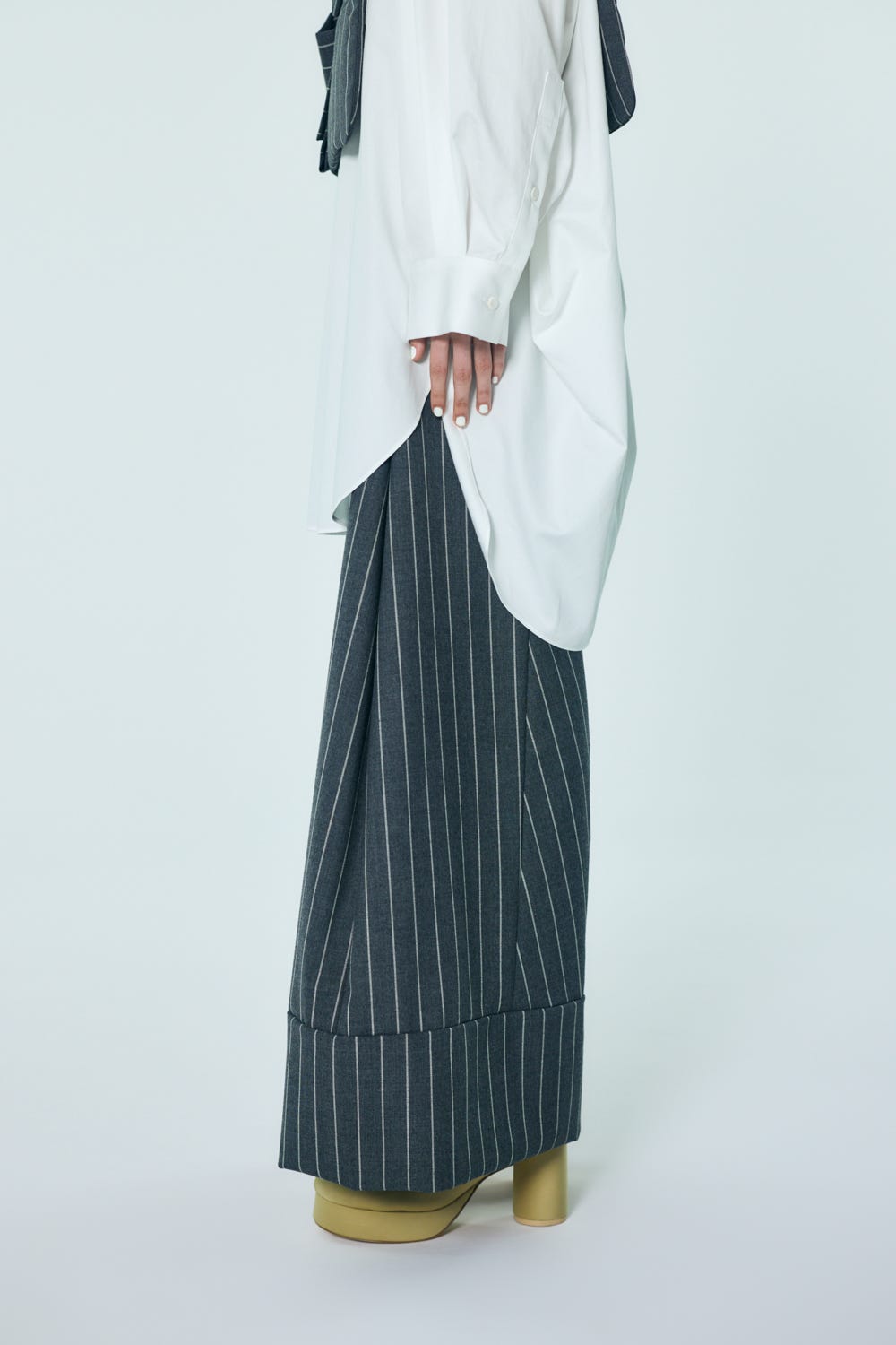 WIDE SAROUEL TROUSERS C.GRY 38