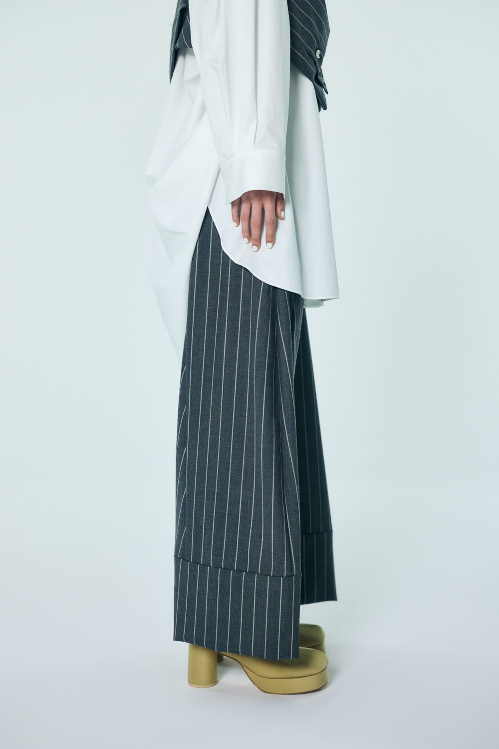 WIDE SAROUEL TROUSERS C.GRY 38