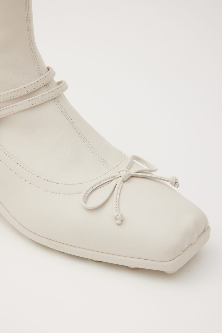 ドライビングリボンコンビストレッチブーツ WHT 23.5cm
