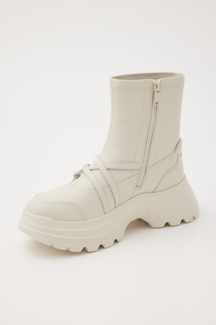 スポーティーベルトコンビブーツ WHT 22.5cm