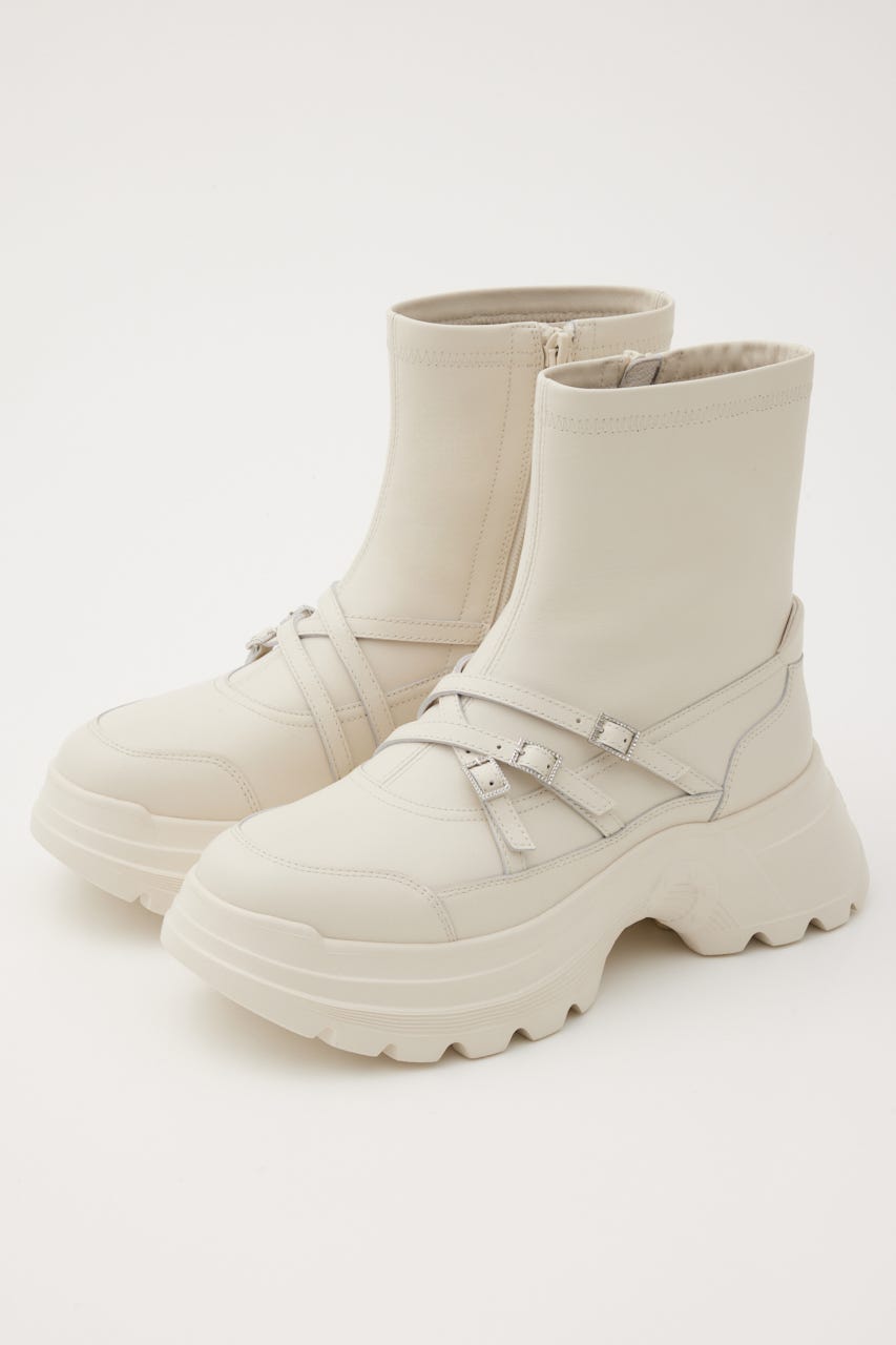 スポーティーベルトコンビブーツ WHT 22.5cm