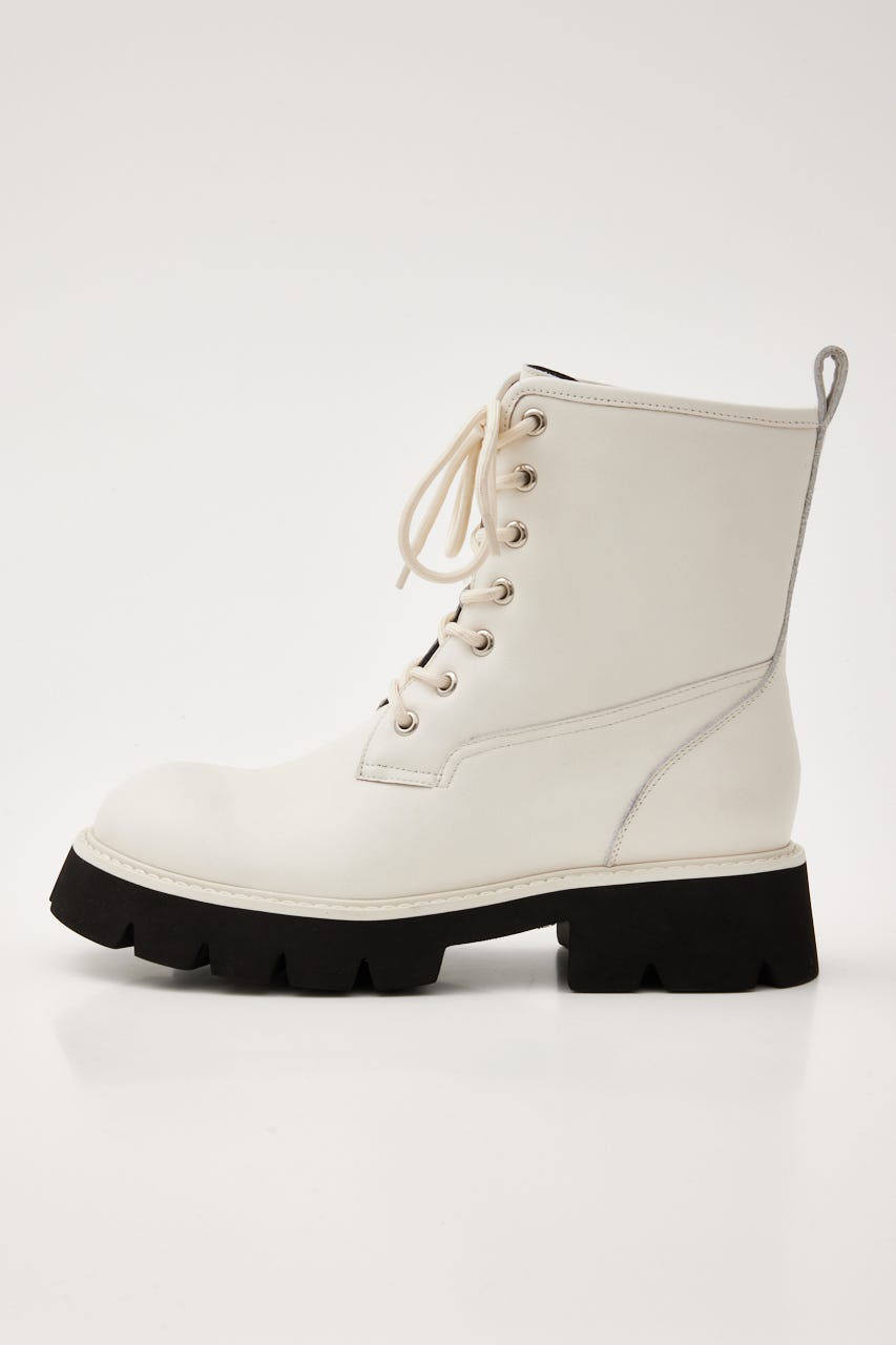 インボアコアレースアップブーツ WHT 24.5cm