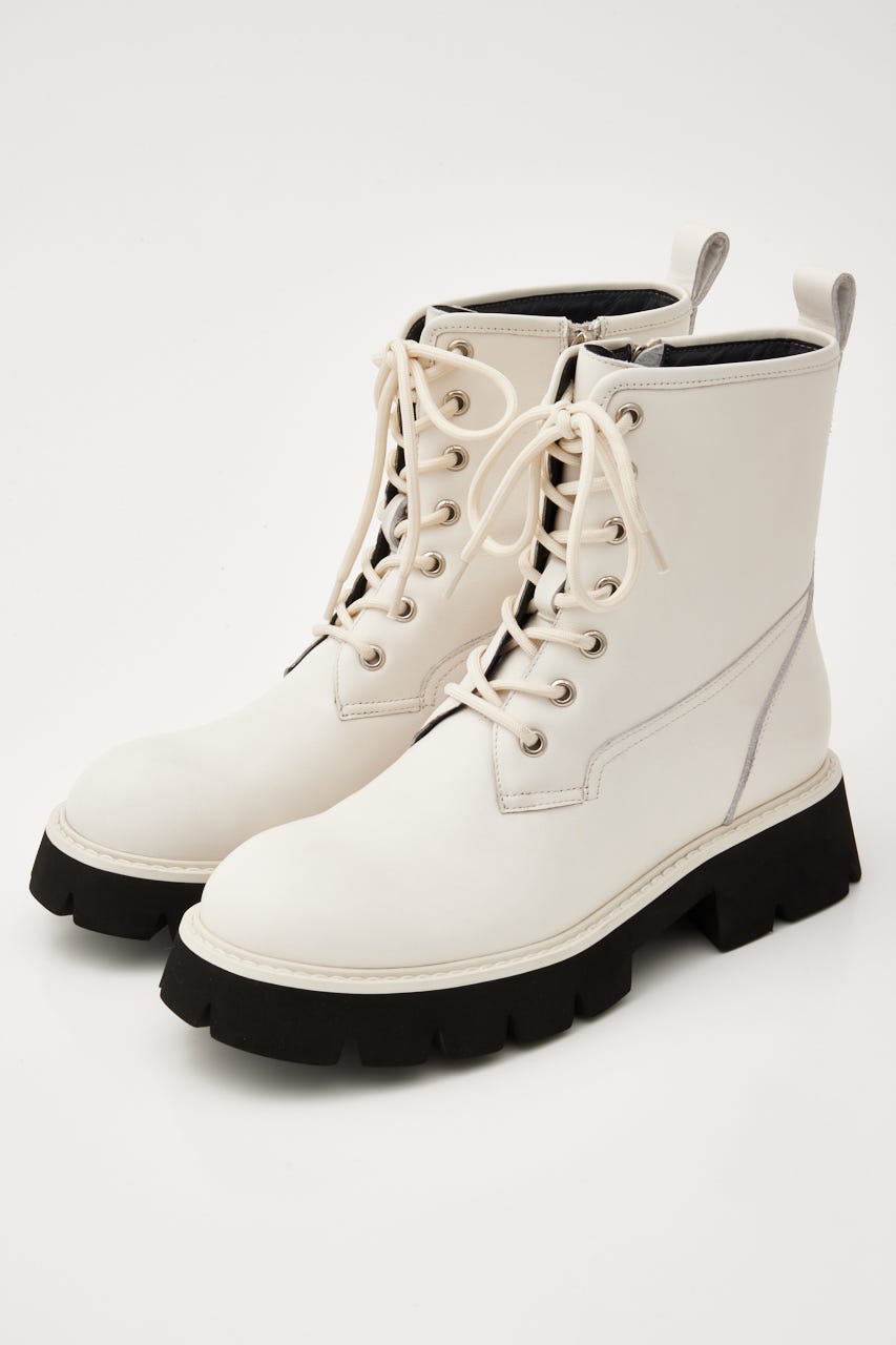インボアコアレースアップブーツ WHT 24.5cm