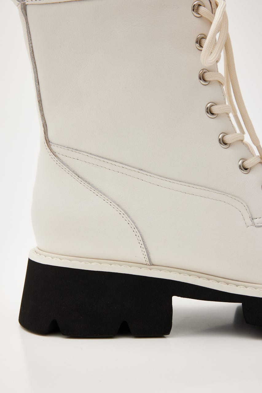 インボアコアレースアップブーツ WHT 24.5cm