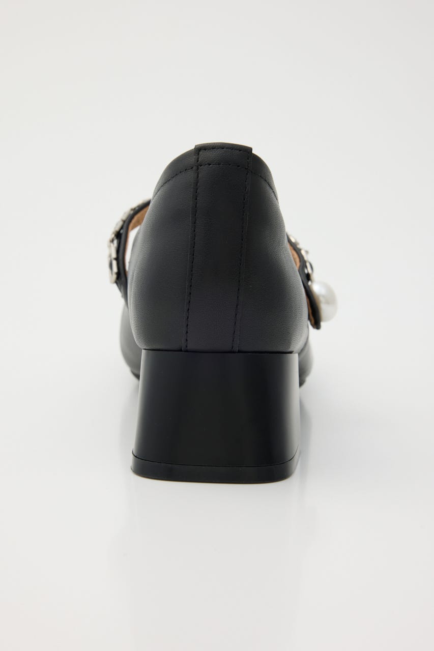 STACCATOのパール付き厚底パンプス★黒★美品★２３㎝★定価２万５千円 STACCATO | パールリボンウェッジソールパンプス (パンプス