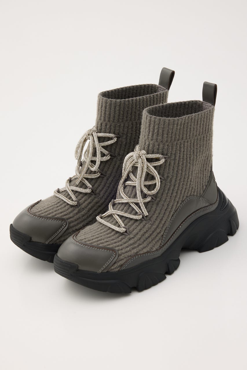 ドルチェコードスニーカーブーツ GRY 24.5cm