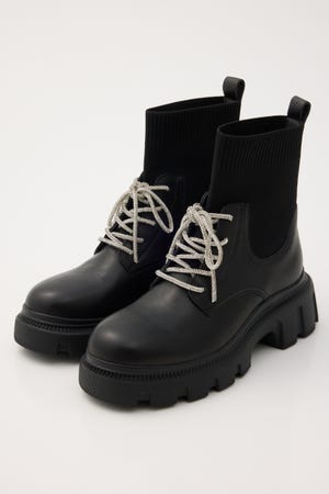 ドルチェニットコンビライトソールブーツ