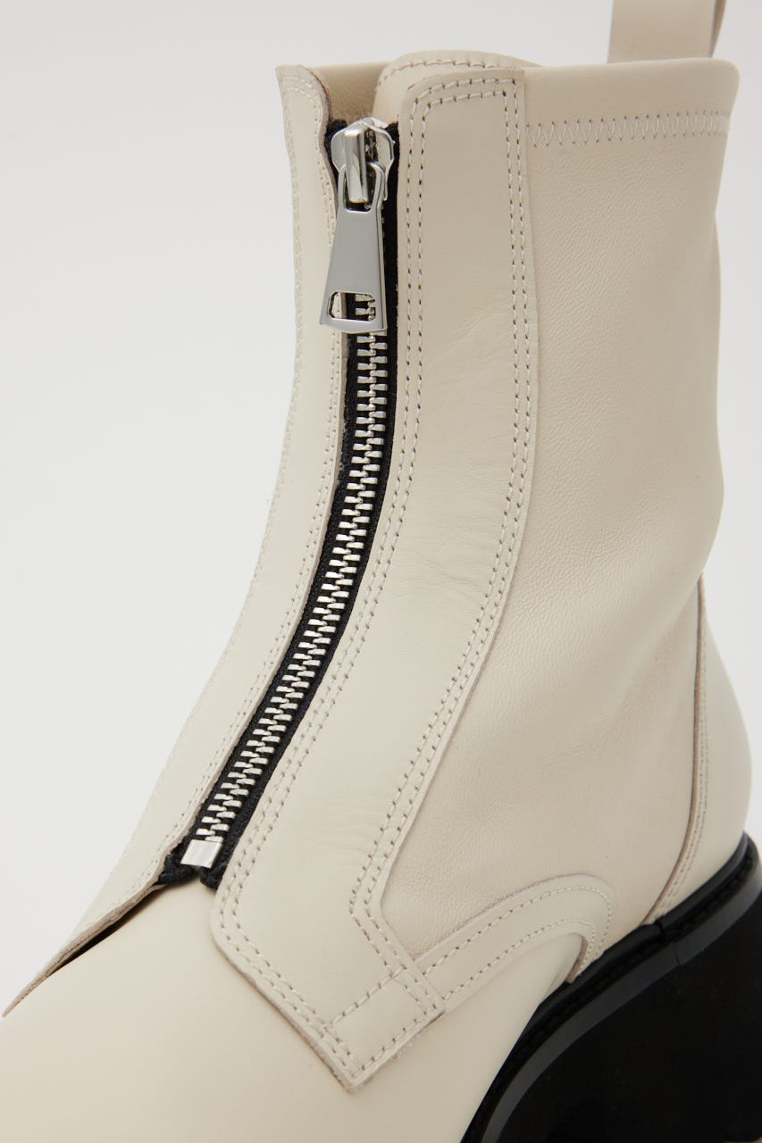 ミルキーIラインzipブーツ WHT 23.5cm
