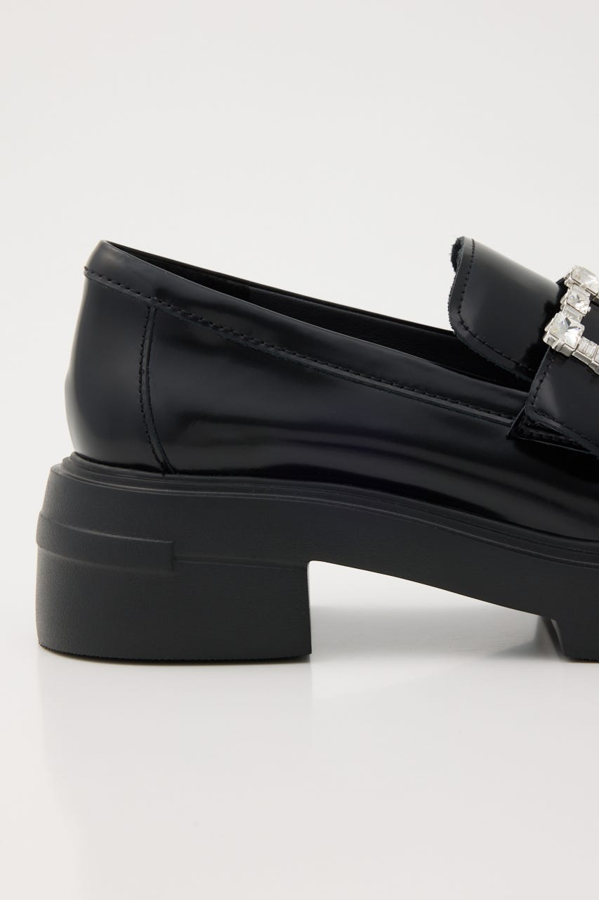 STACCATO 美品 光沢ローファー 黒 STACCATO ローファー ロイドダブルモンクローファー レディース