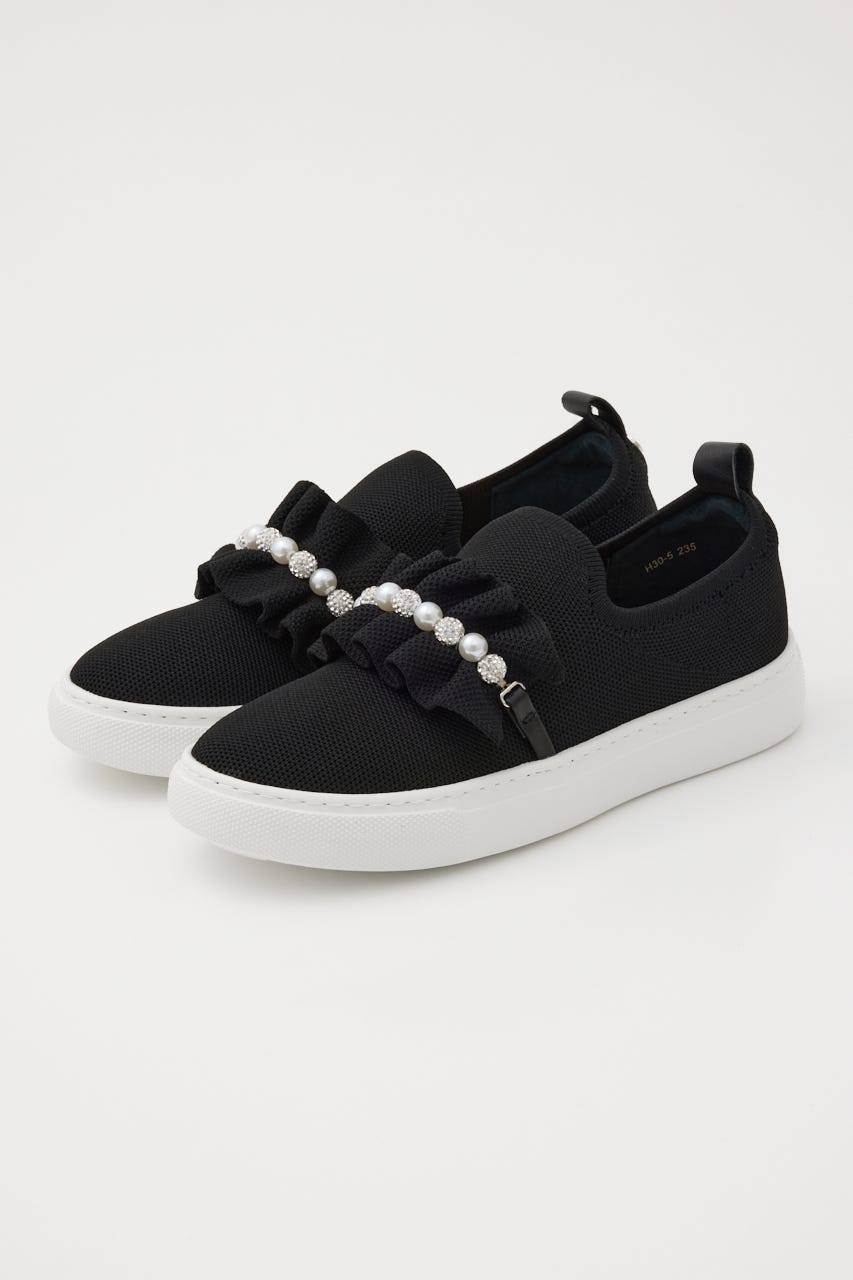 ピアプットギャザースリッポン BLK 23.0cm