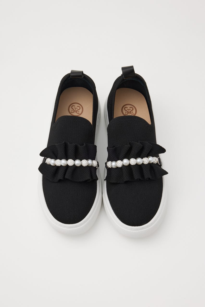 ピアプットギャザースリッポン BLK 23.0cm