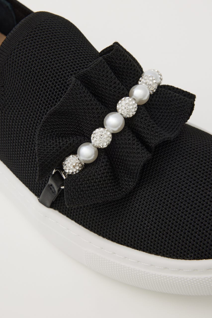 ピアプットギャザースリッポン BLK 23.0cm