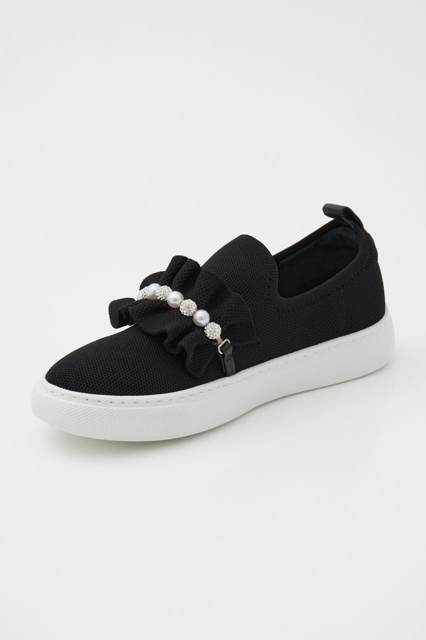 ピアプットギャザースリッポン BLK 23.0cm