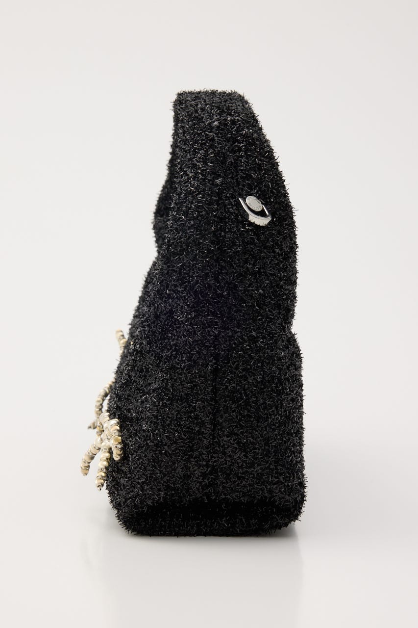 ルリーパールリボンハンドバッグ BLK FREE