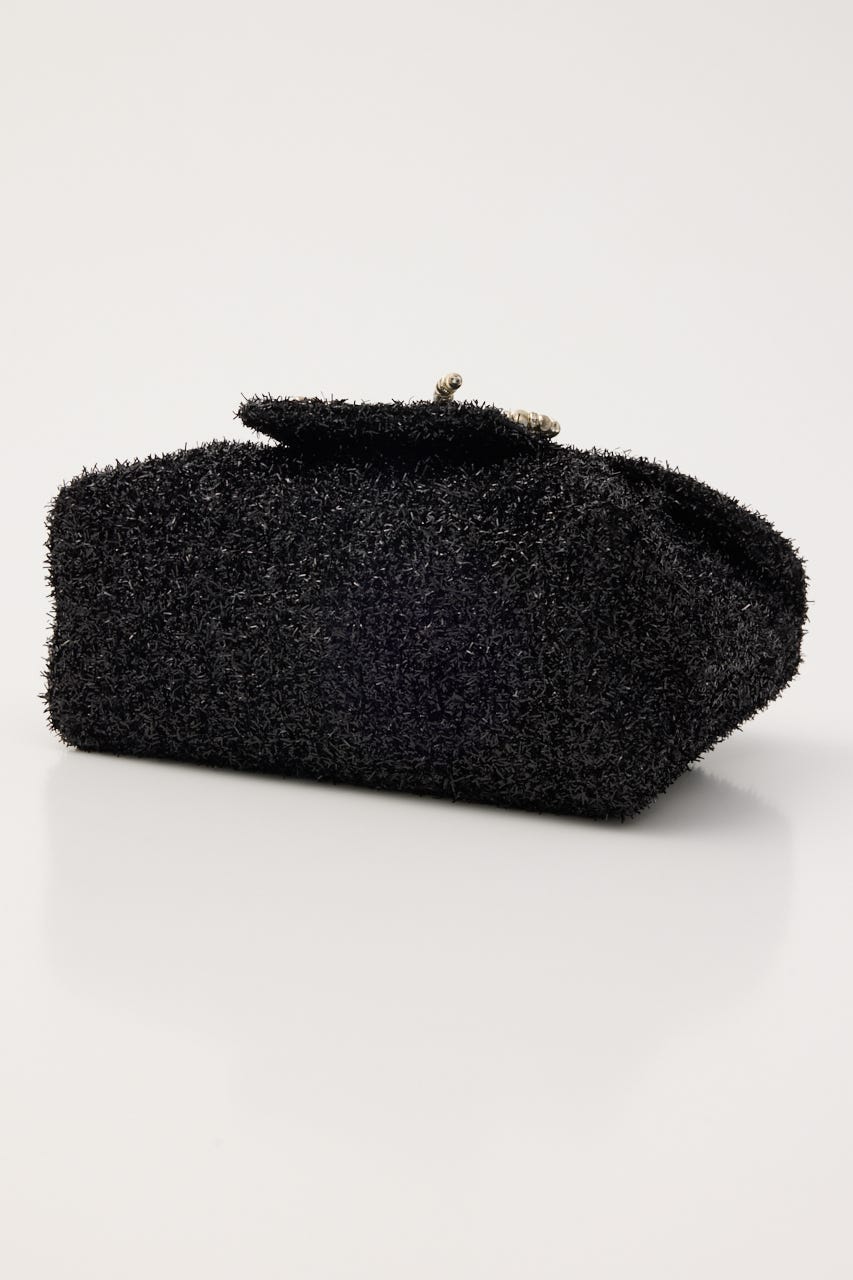 ルリーパールリボンショルダーバッグ BLK FREE