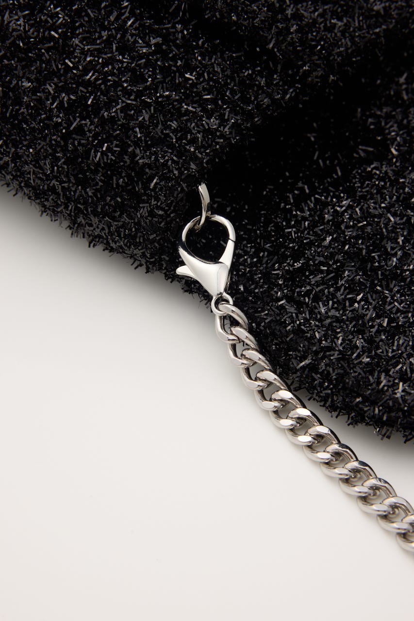 ルリーパールリボンショルダーバッグ BLK FREE