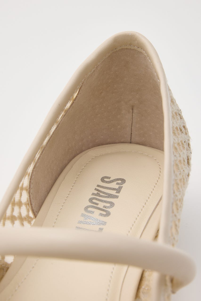 メッシュネットローパンプス WHT 23.5cm