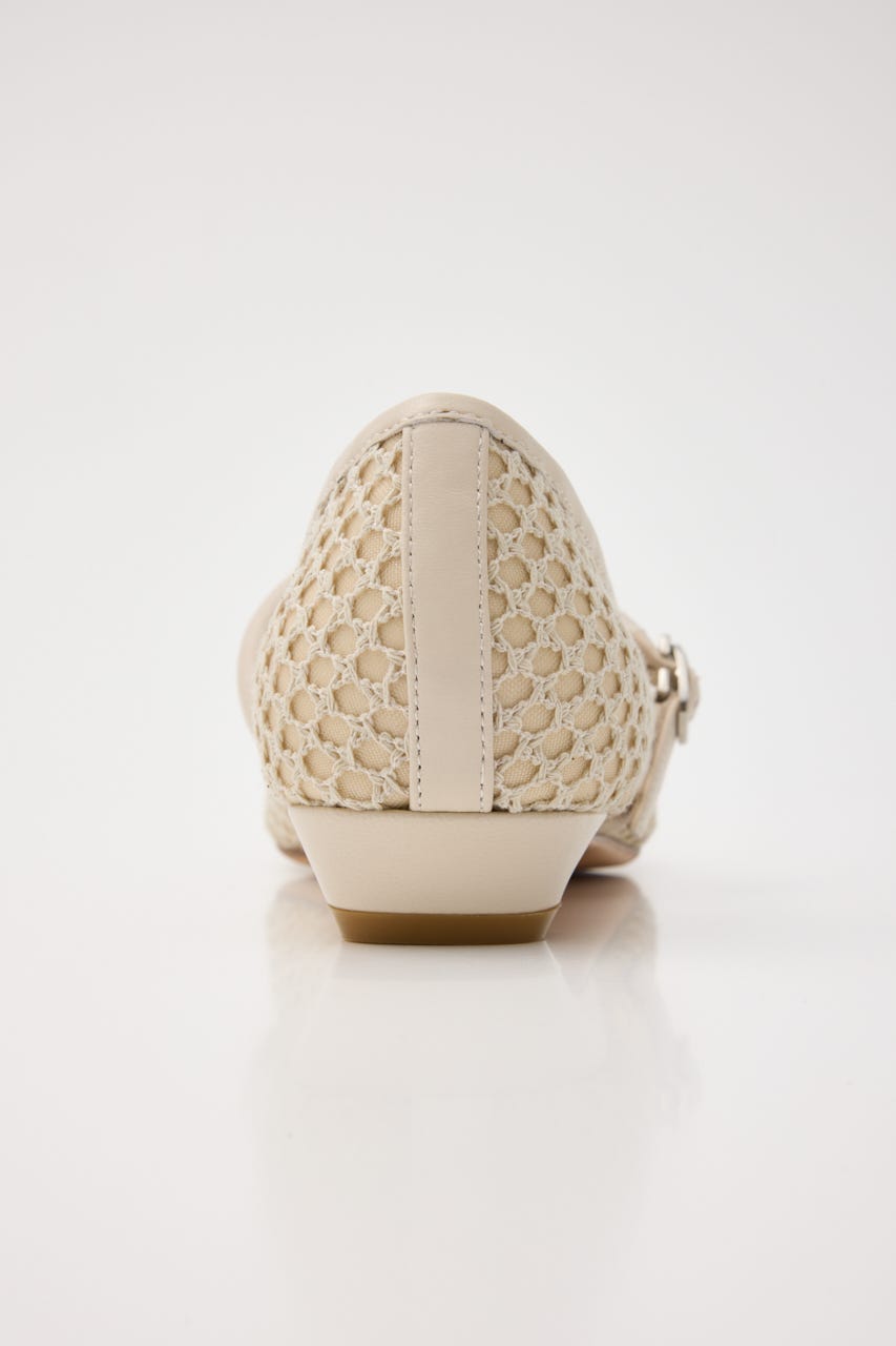 メッシュネットローパンプス WHT 23.5cm