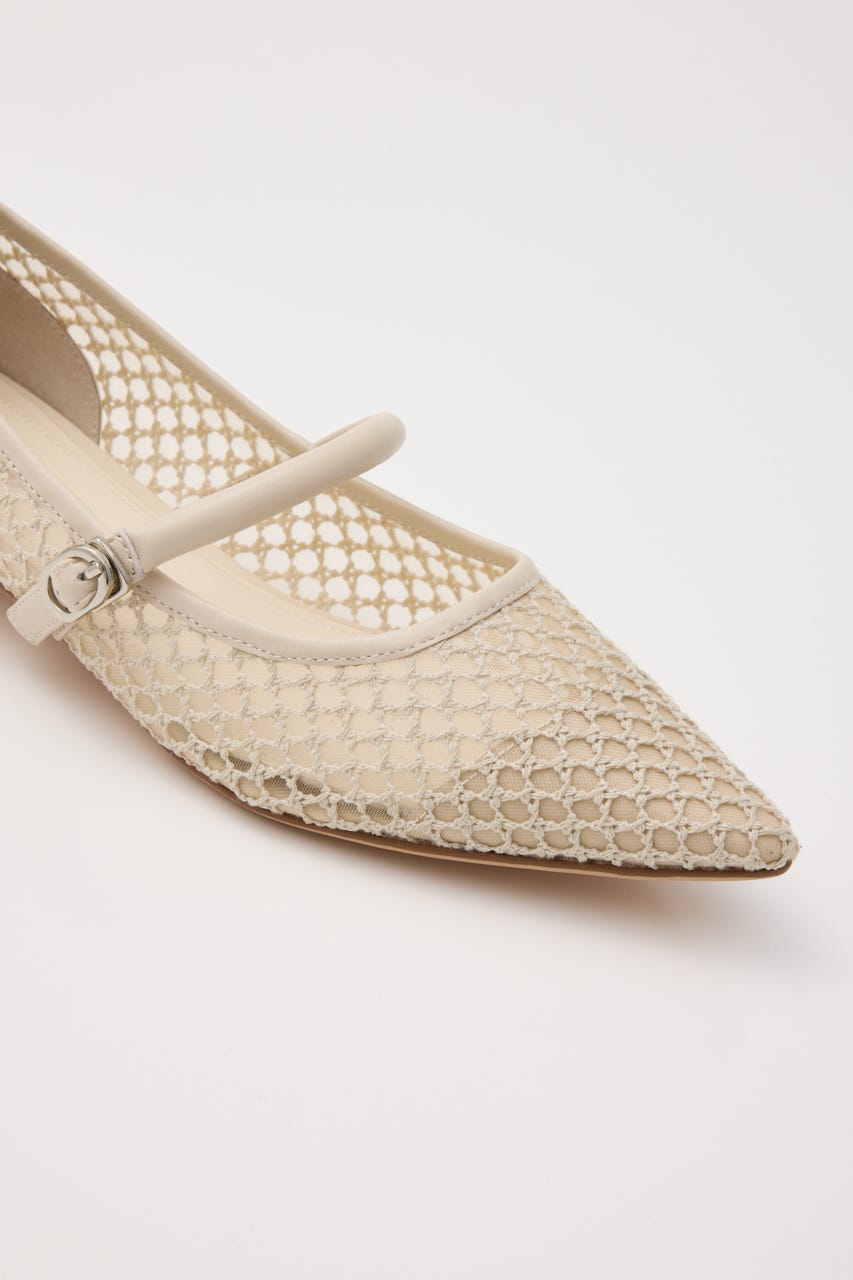 メッシュネットローパンプス WHT 23.5cm