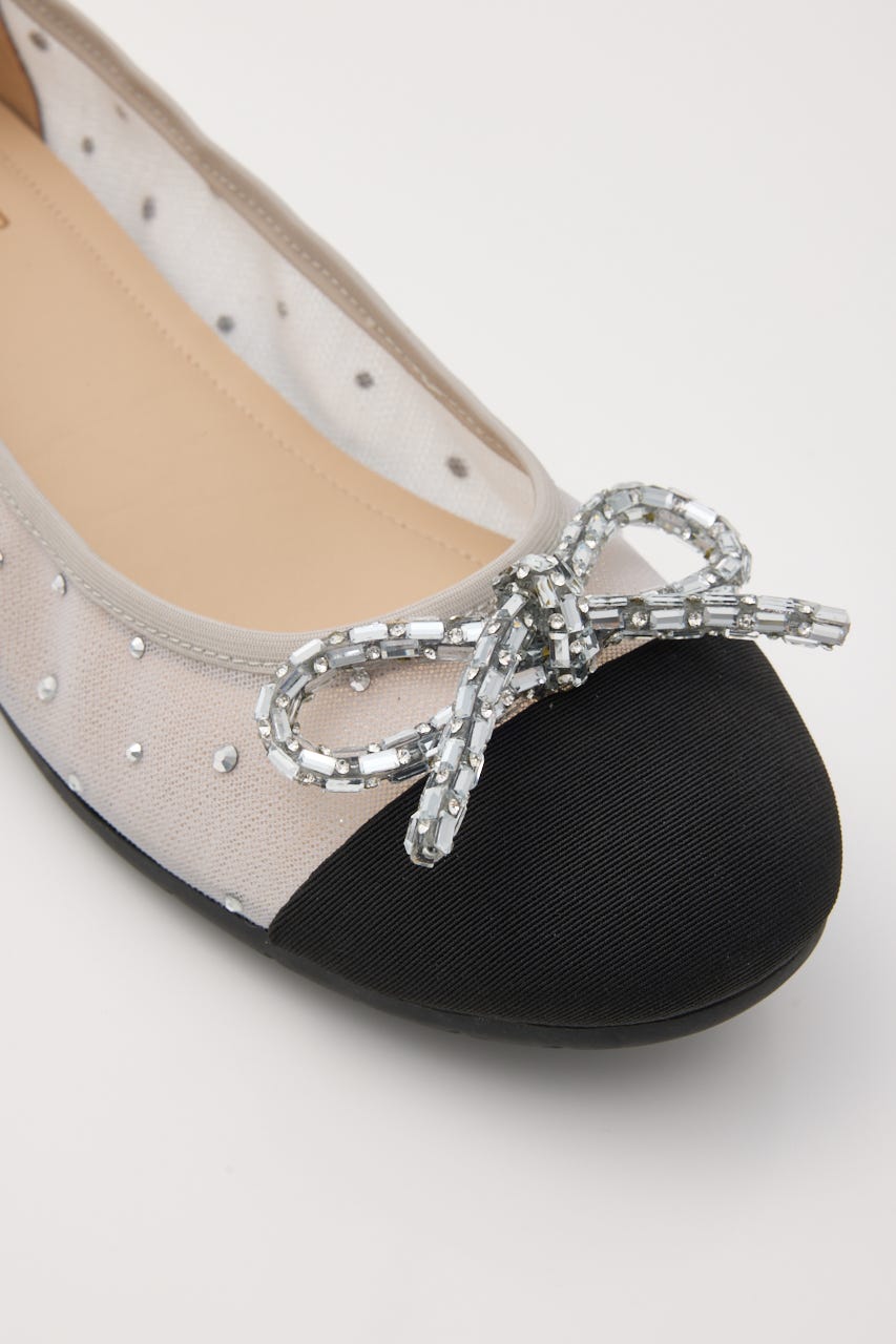 アリサメッシュバレエシューズ GRY 23.5cm