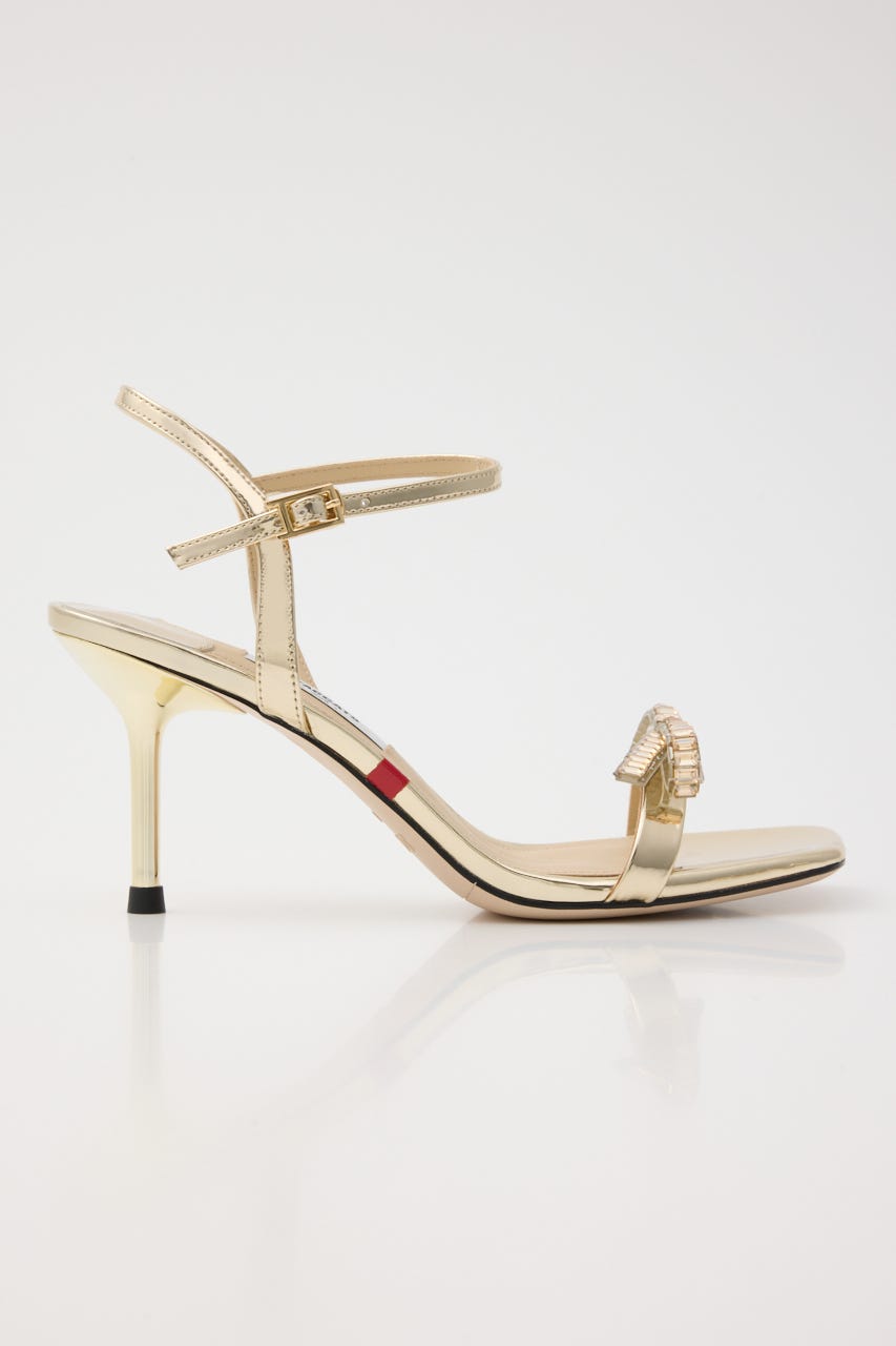 スィンリボンピンヒールサンダル GLD 22.0cm