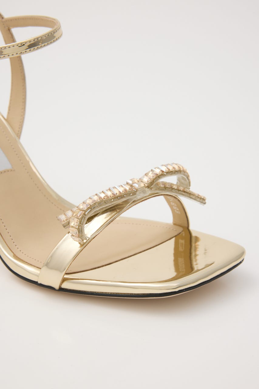 スィンリボンピンヒールサンダル GLD 22.0cm