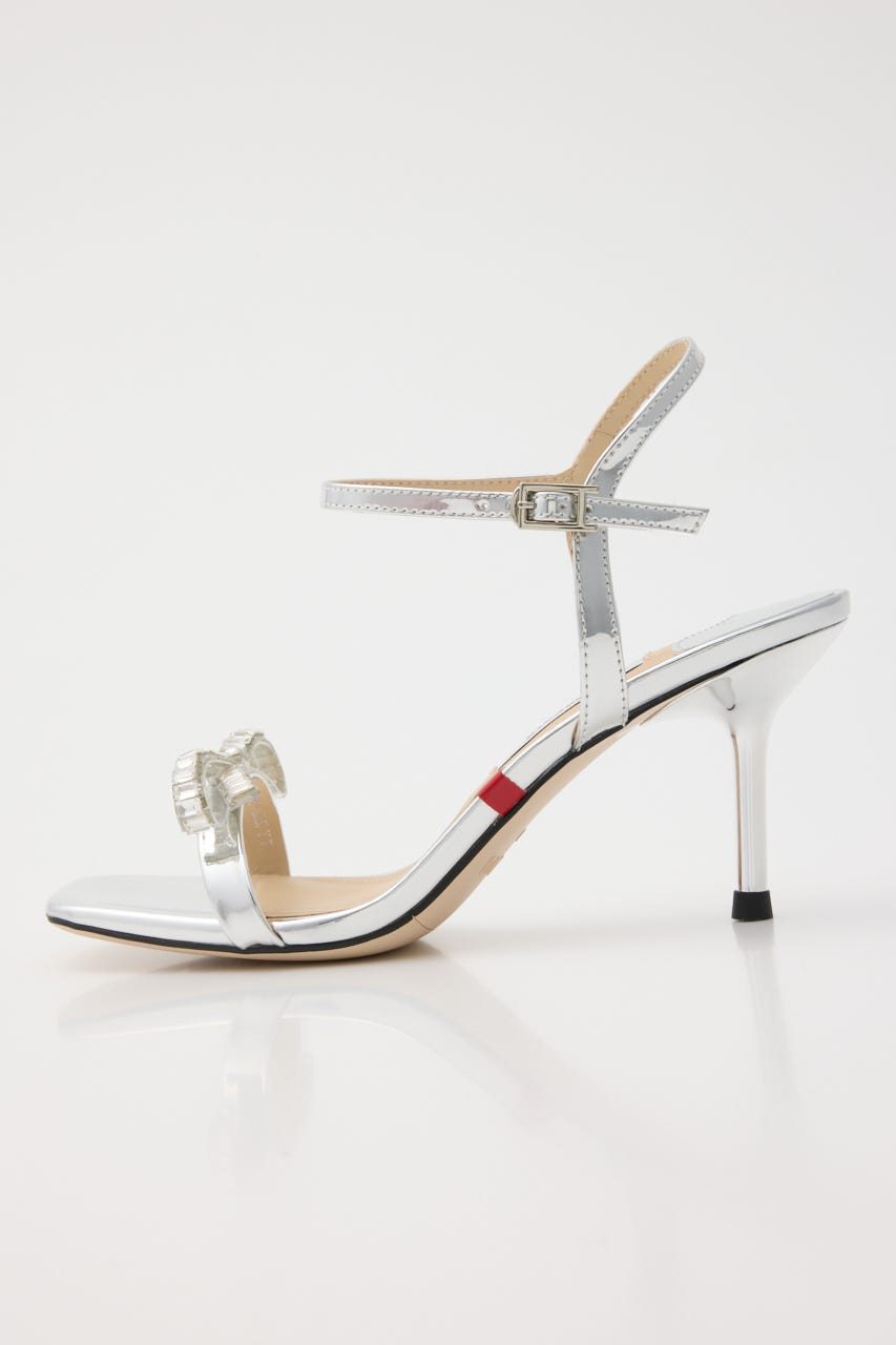 スィンリボンピンヒールサンダル SLV 22.5cm