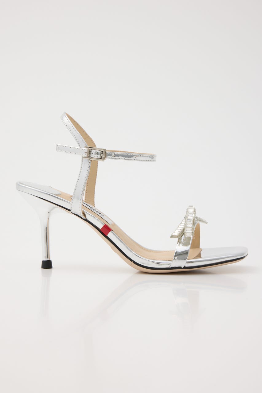 スィンリボンピンヒールサンダル SLV 22.5cm