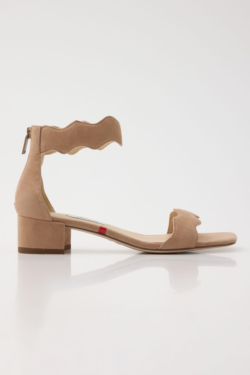STACCATO スタッカート　スカラップカット　フラットサンダル　ブラック スカラップカットサンダル（サンダル）｜STACCATO（スタッカート