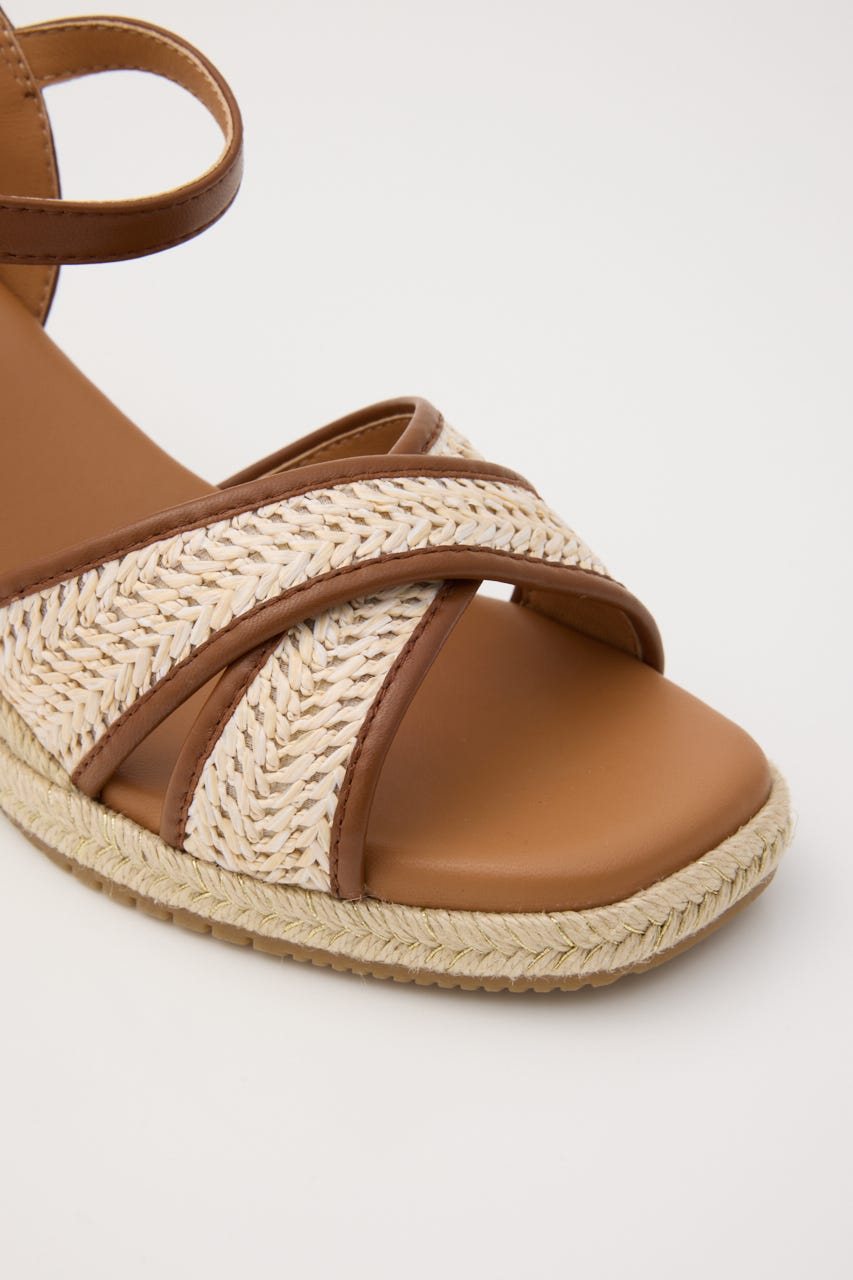 アランクロスウェッジソールライトサンダル BRN 22.0cm