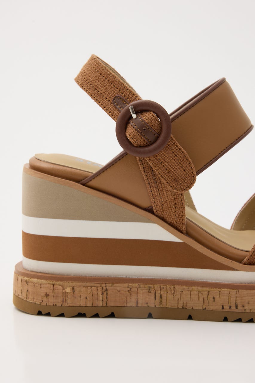 マリンウエッジソールサンダル 柄BRN 24.5cm