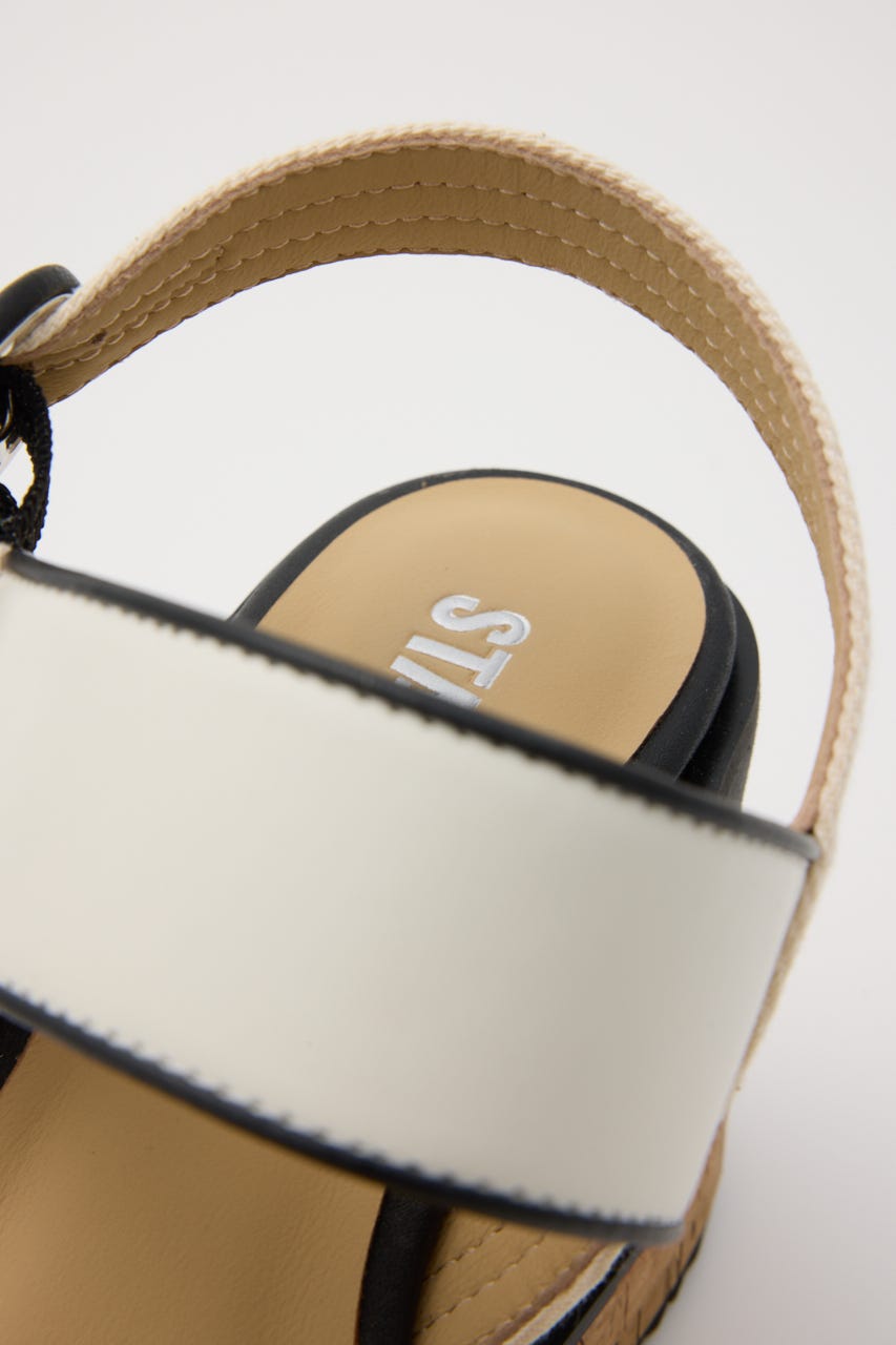 マリンウエッジソールサンダル 柄WHT 22.5cm