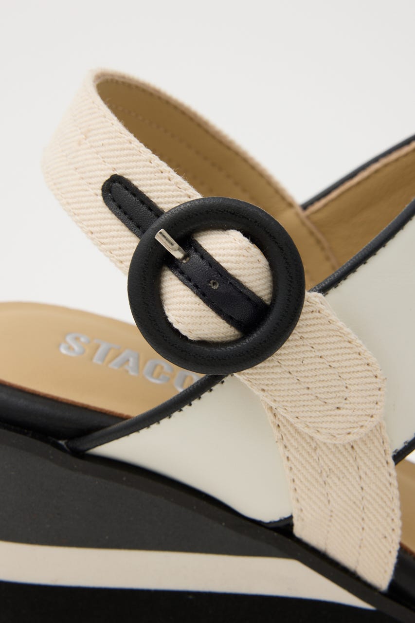 マリンウエッジソールサンダル 柄WHT 22.5cm