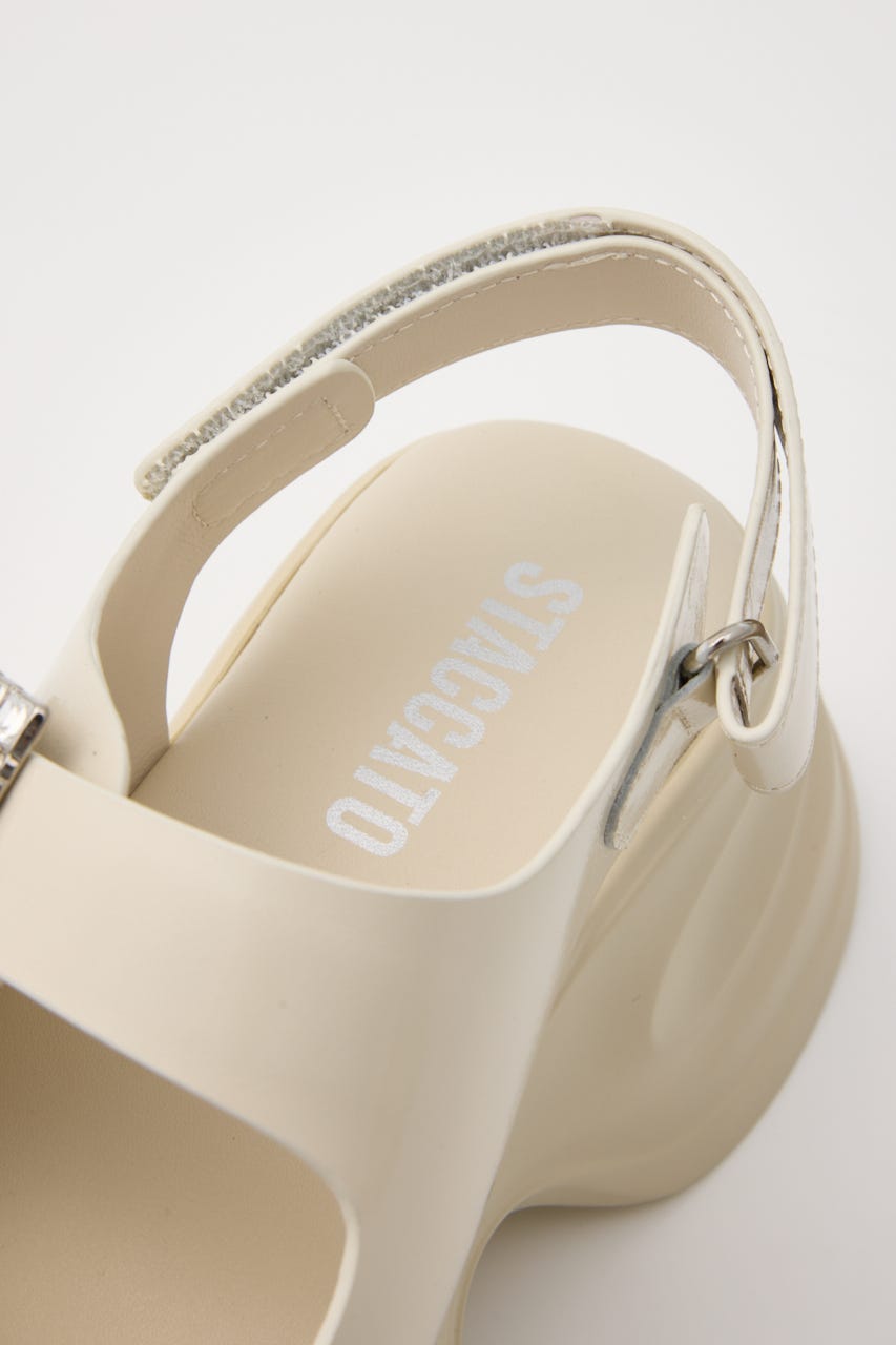 ジャスパーボリュームソールサンダル WHT 24.5cm