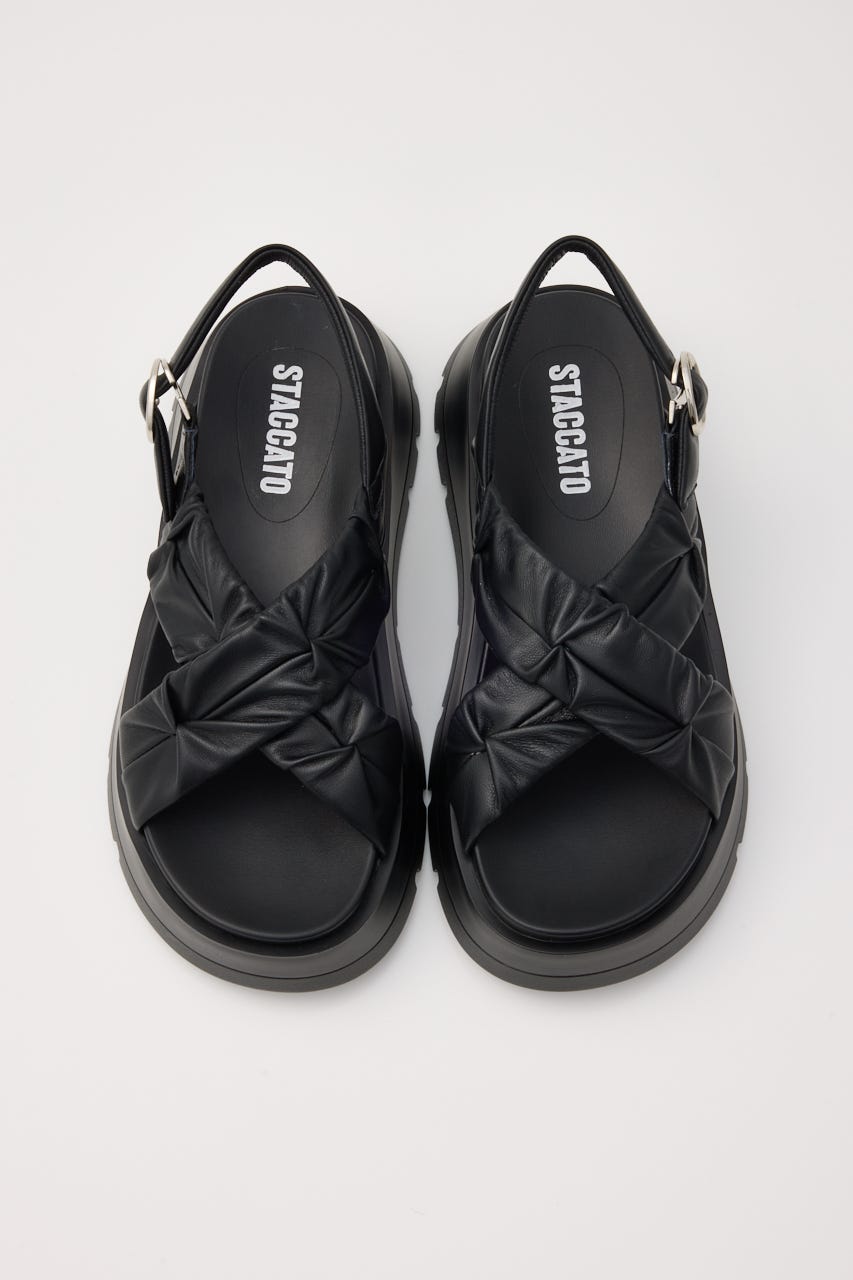クロスベッセルサンダル BLK 23.5cm