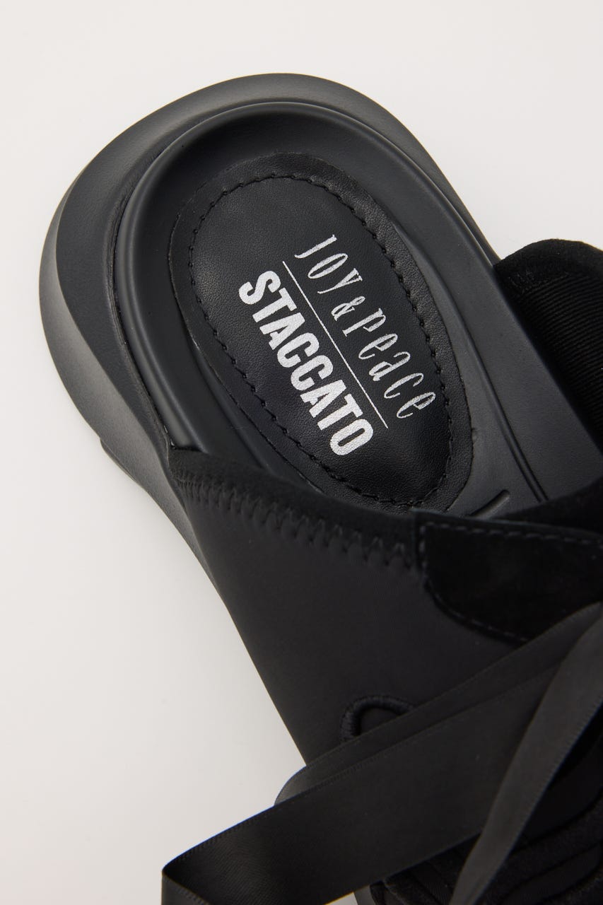 モッチーラップサンダル BLK 22.5cm