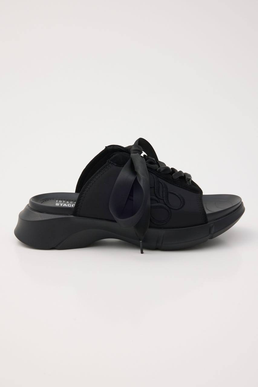 モッチーラップサンダル BLK 22.5cm