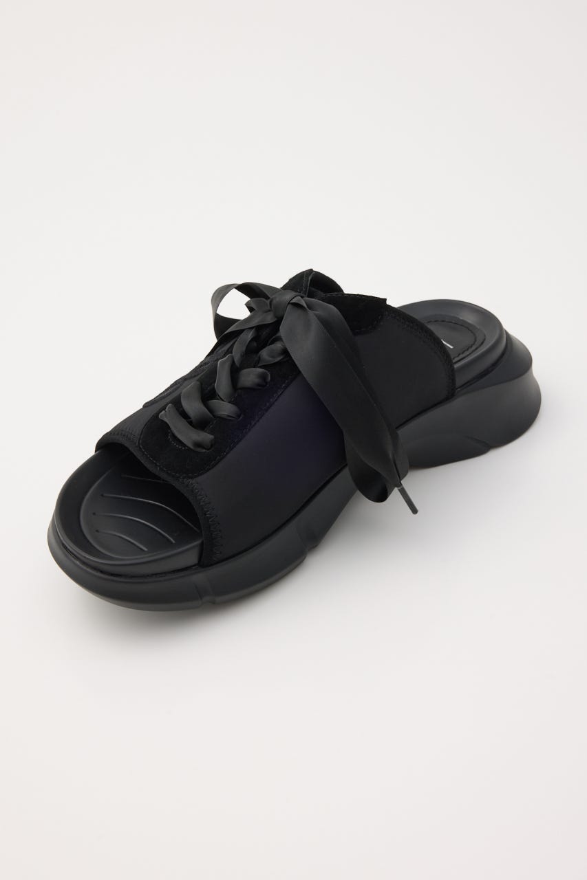 モッチーラップサンダル BLK 22.5cm