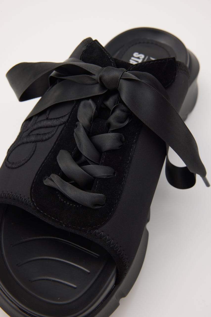 モッチーラップサンダル BLK 22.5cm