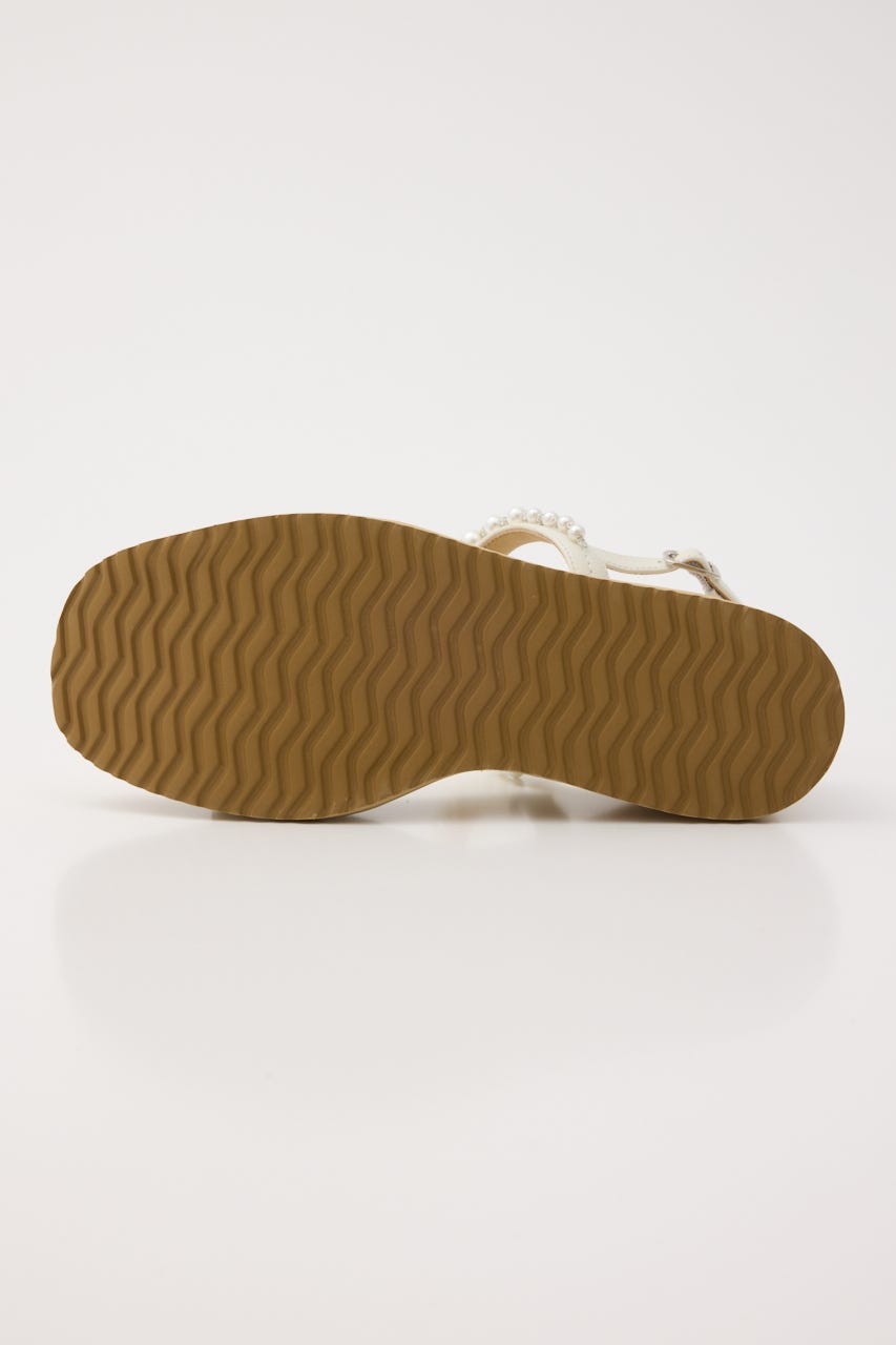 ミニマルパールジュートサンダル WHT 24.0cm