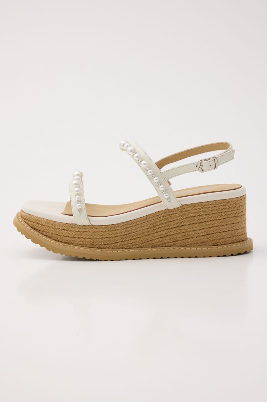 【新品未使用】STACCATO♡ミニマルパールジュートサンダル STACCATO｜ミニマルパールジュートサンダル | Rakuten Fashion