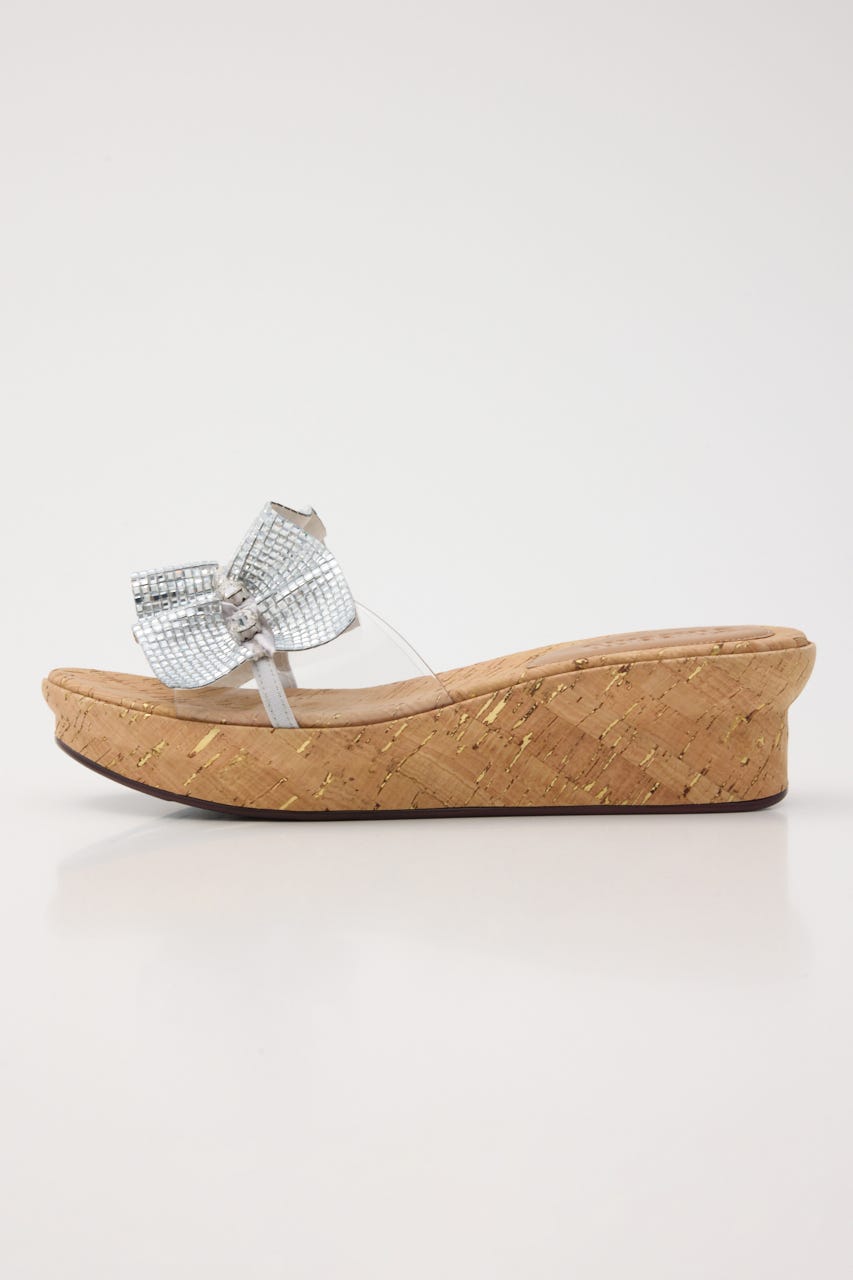 STACCATO | ラッフルストーンコルクプラットフォーム (サンダル