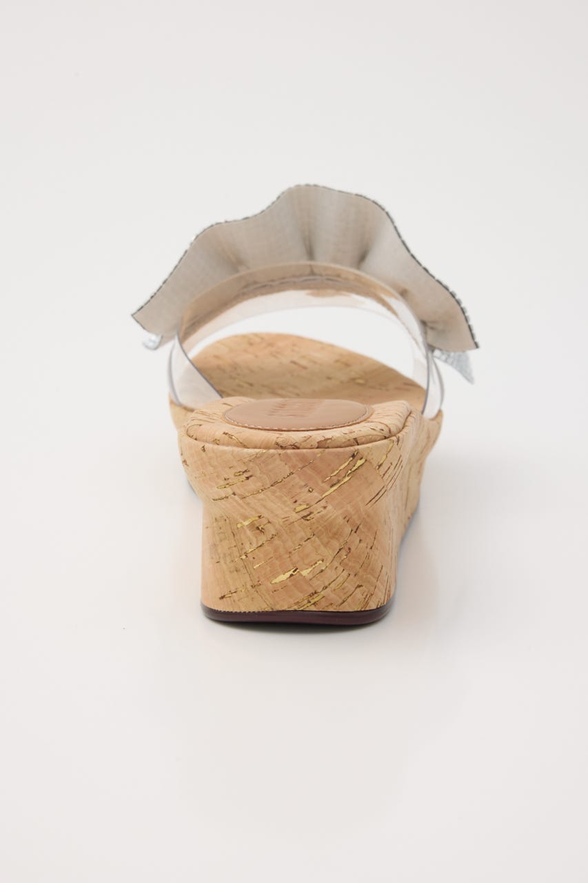 ラッフルストーンコルクプラットフォーム SLV 23.5cm