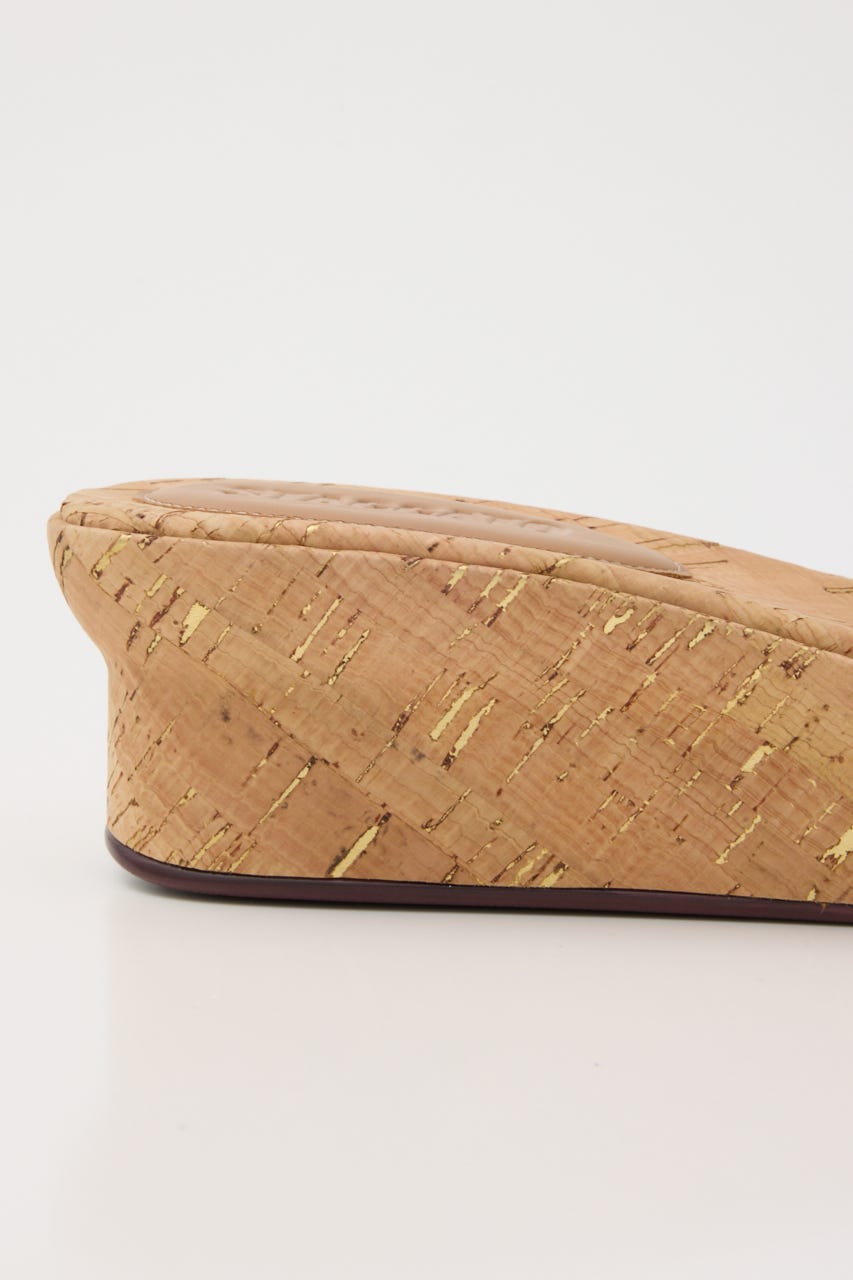 ラッフルストーンコルクプラットフォーム SLV 23.5cm