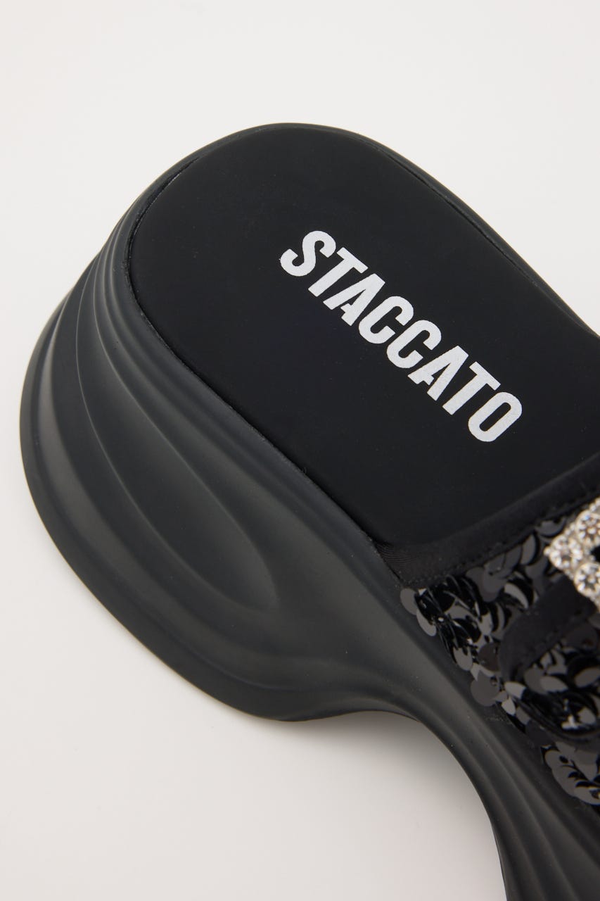 ダズリングボリュームサンダル BLK 24.5cm