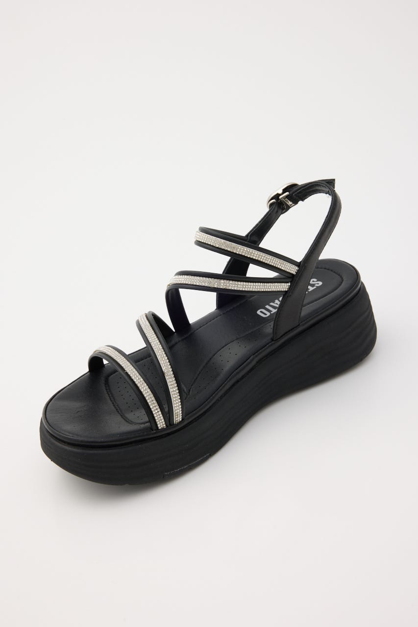 スリングベルトソフティーコンフォートサンダル BLK 22.0cm