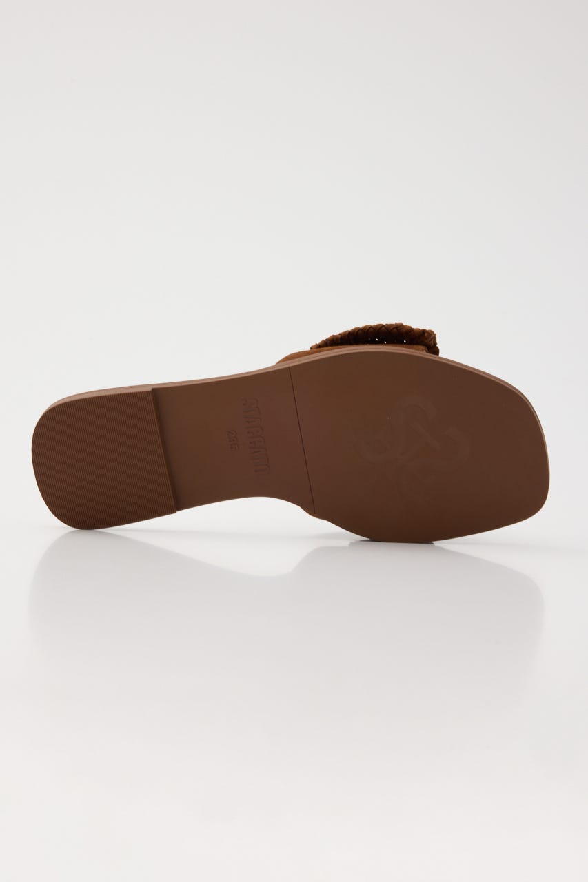 BIGリボンイントレチャートフラット D/BRN 24.5cm