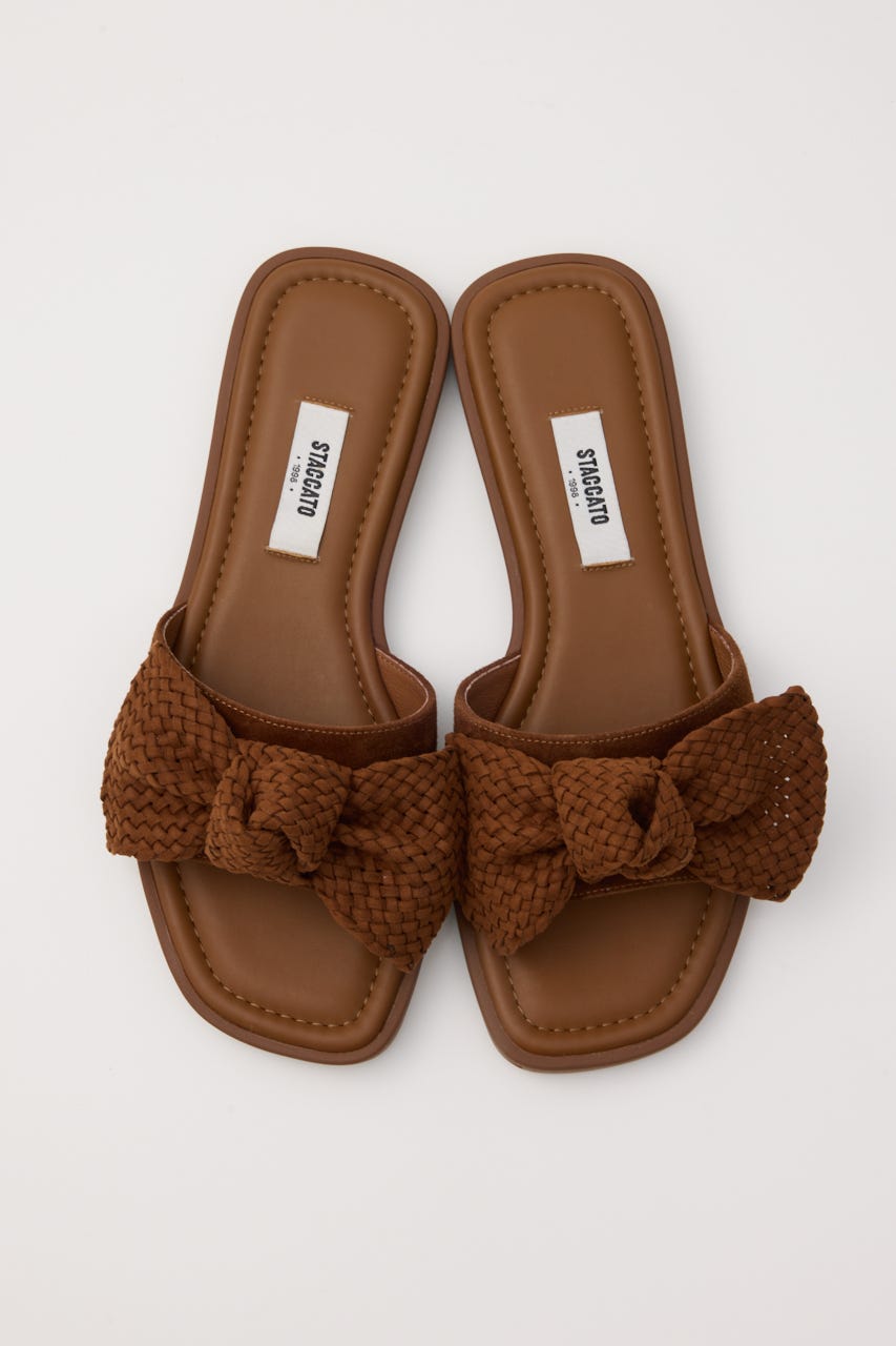 STACCATO | BIGリボンイントレチャートフラット (サンダル